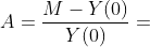 A=\frac{M-Y(0)}{Y(0)}= \frac{9\times 10^{7}-2\times 10^{7}}{2\times 10^{7}}