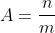 \tan A=\frac{n}{m}