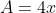 \left( 1+4{{x}^{2}} \right)\cos A=4x