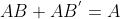 AB+AB^{'}=A