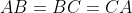 AB=BC=CA = a