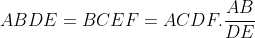 ABDE=BCEF=ACDF.\frac{AB}{DE} = \frac{BC}{EF} = \frac{AC}{DF}