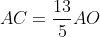 AC=\frac{13}{5}AO