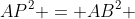 AP^{2} = AB^{2} + BP^{2} -2AB . BP. cos eta