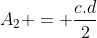 A_{2} = frac{c.d}{2}