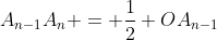 A_{n-1}A_{n} = frac{1}{2} OA_{n-1}