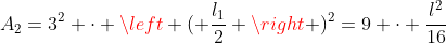 A_2=3^2 cdot left ( frac{l_1}{2} 
ight )^2=9 cdot frac{l^2}{16}