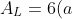 A_L=6(a+s+a+a-s)