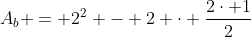 A_b = 2^2 - 2 cdot frac{2cdot 1}{2}