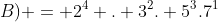 (A;B) = 2^4 . 3^2. 5^3.7^1