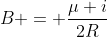 B = frac{mu i}{2R}