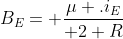B_E= frac{mu .i_E}{ 2 R}