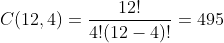 121 : 495 41(12-1)! C( 12.4)