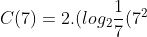 C(7)=2.(log_{2}frac{1}{7}(7^2+7))
