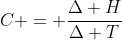 C = frac{Delta H}{Delta T}