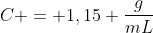 C = 1,15 frac{g}{mL}