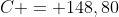 C = 148,80