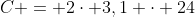 C = 2cdot 3,1 cdot 24