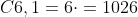 C6,1=6cdot=1026