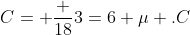 C= frac {18}{3}=6 mu .C