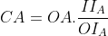 CA = OA.\frac{II_{A}}{OI_{A}}