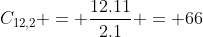 C_{12,2} = frac{12.11}{2.1} = 66