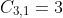 C_{3,1}=3