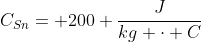 C_{Sn}= 200 frac{J}{kg cdot C}