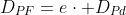 D_{PF}=ecdot D_{Pd}