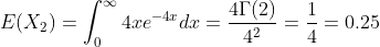 41(2) _-_ 0.25 E(X2)=, 4.re-4rd.r=ー42 -4
