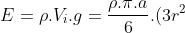 E=
ho.V_{i}.g=frac{
ho.pi.a}{6}.(3r^{2}+a^{2})g