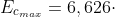 E_{c_{max}}=6,626cdot;10^{-34}Jcdot;scdot;2,1428571cdot;10^{-19}Jcdot;s^{-1}-5,82cdot;10^{-19}