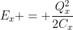 E_{x} = frac{Q_{x}^{2}}{2C_{x}}