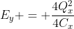 E_{y} = frac{4Q_{x}^{2}}{4C_{x}}