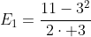 E_1=frac{11-3^2}{2cdot 3}