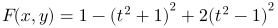 \fn_jvn \large {\color{Red} F(x,y)=1-(t^2+1)^2+2(t^2-1)^2}