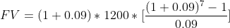(10.09) 1 FV (10.09) 1200 0.09