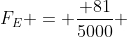 F_{E} = frac{ 81}{5000} + 7200 cdot 3^{frac{1}{4}} cdot frac{Q_{3}}{(0,64 + x^{2})^{frac{3}{2}}}
