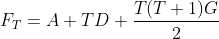 F_T=A+TD+\frac{T(T+1)G}{2}