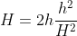 H=2hfrac{h^2}{H^2}