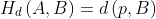 H_{d}\left ( A,B \right )= d\left ( p,B \right )