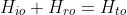 H_{io}+H_{ro}=H_{to}