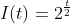 I(t)=2^{frac{t}{2}}