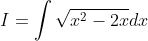 I=\int \sqrt{x^{2}-2 x} d x