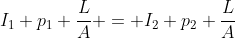 I_{1} p_{1} frac{L}{A} = I_{2} p_{2} frac{L}{A}