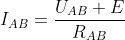 I_{AB}=\frac{U_{AB}+E}{R_{AB}}