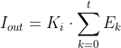 I_{out}=K_i\cdot\sum_{k=0}^tE_k