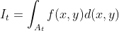I_t=\int_{A_t}^{} f(x,y) d(x,y)