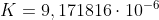 K=9,171816\cdot 10^{-6}
