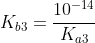 K_b_3 = \frac{10^{-14}}{K_a_3}
